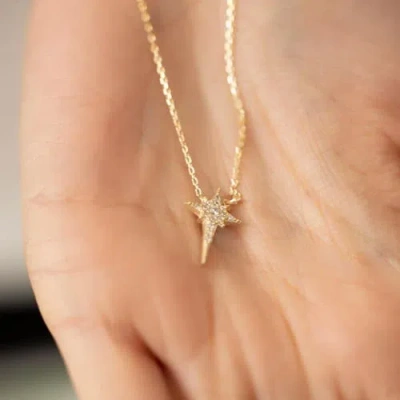 Spero London Northern Star Polaris Sterling Silver Necklace In Gray