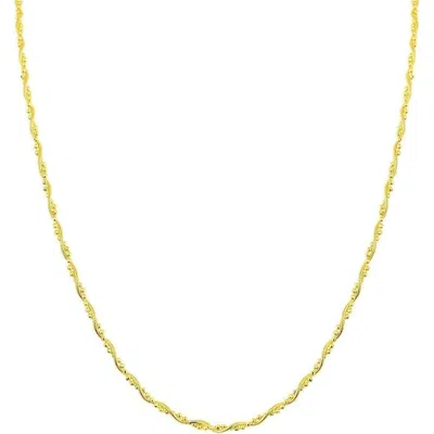 Spero London Twisted Beads Sterling Silver Chain Necklace In Gold