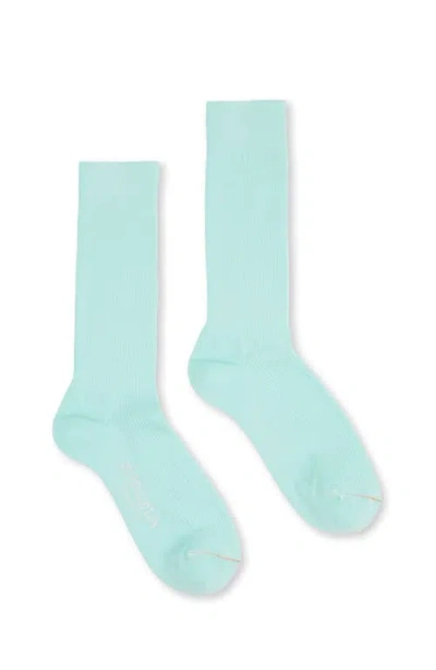 Fortela 2 Mid-length Lisle Cotton Socks In Blue