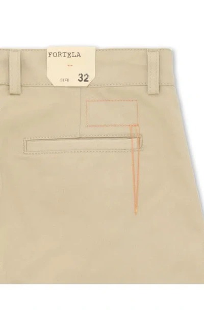 Fortela Maine Heavy Cotton Gabardine Chino Pants In Neutral