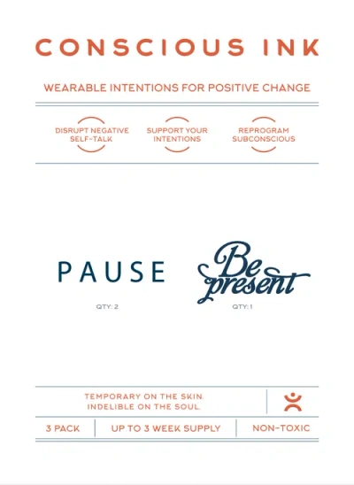 Conscious Ink Pause Be Present Manifest Sweatshirt + Ink In Gray