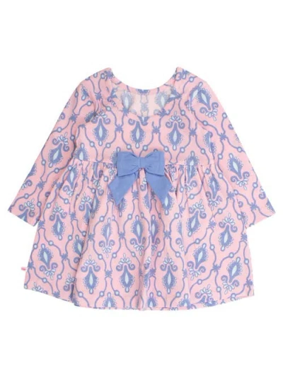 Rufflebutts Knit Long Sleeve Twirl Dress (little Kid)) In Pink