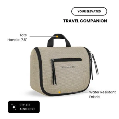 Sherpani Co-pilot, Travel Toiletry Bag, Hanging Cosmetic Organizer, Water Resistant Makeup Bag, Show In Brown