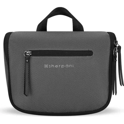 Sherpani Co-pilot, Travel Toiletry Bag, Hanging Cosmetic Organizer, Water Resistant Makeup Bag, Show In Gray