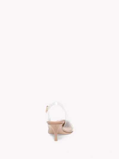 Gianvito Rossi Plexi Sling 55 In Brown