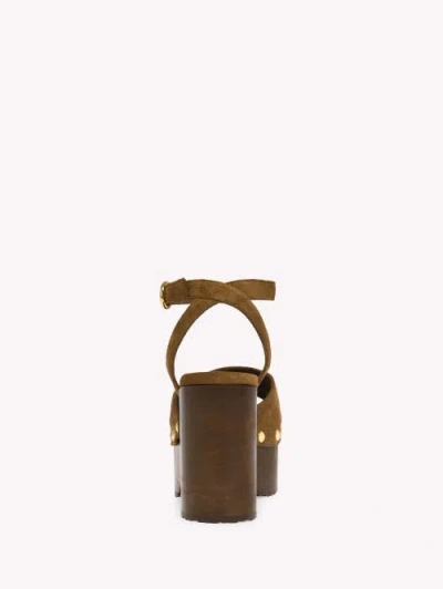 Gianvito Rossi Suede Ankle-strap Platform Sandals In Brown