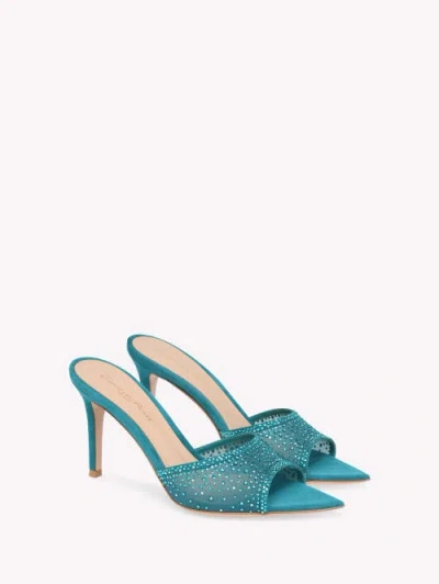 Gianvito Rossi Rania Mule 85 In Blue
