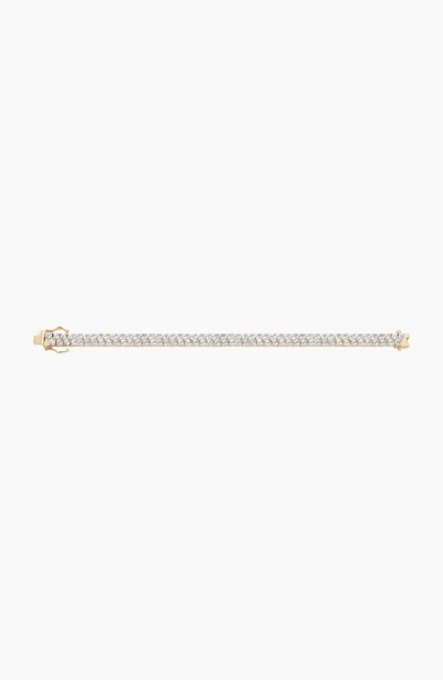 Aurate New York Lab Grown White Sapphire Double Row Tennis Bracelet In Gold
