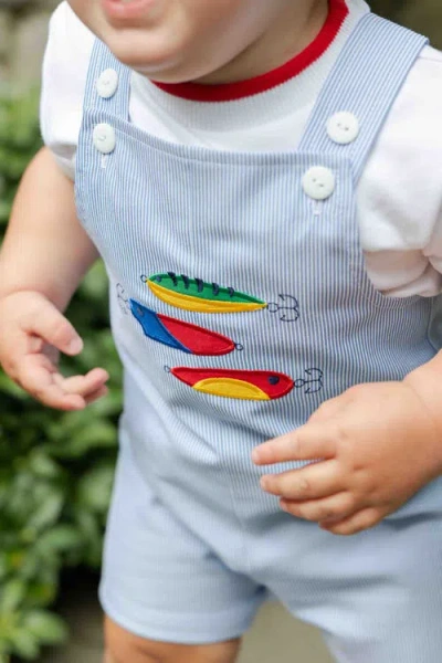 Florence Eiseman Junior Cord Shortall With Fishing Lures In Blue