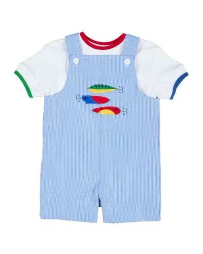 Florence Eiseman Junior Cord Shortall With Fishing Lures In Blue
