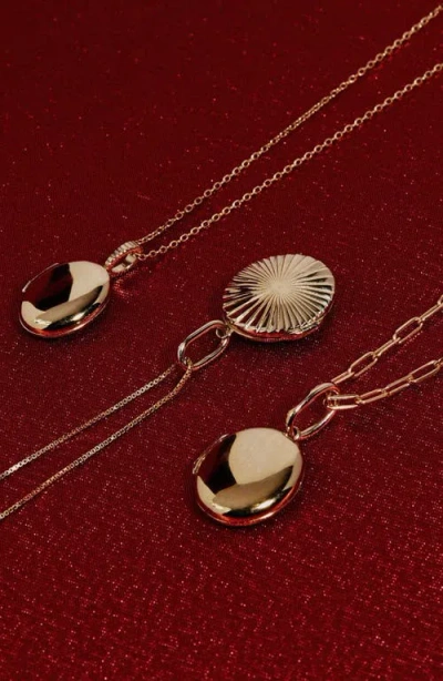 Aurate New York Solid Gold Locket Pendant In Yellow