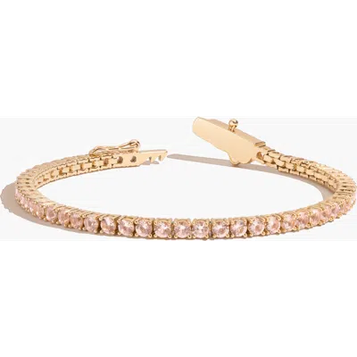 Aurate New York Lab Grown Morganite Tennis Bracelet In Gold