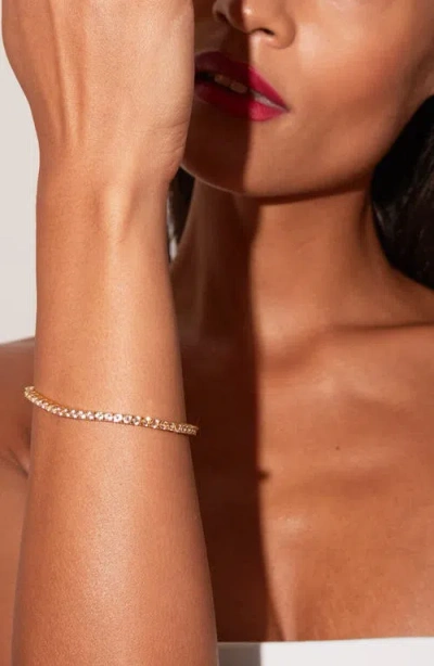 Aurate New York Lab Grown Morganite Tennis Bracelet In Gold