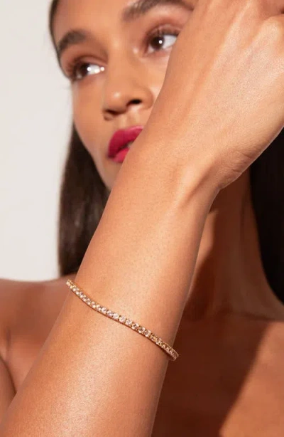 Aurate New York Lab Grown Morganite Tennis Bracelet In Gold