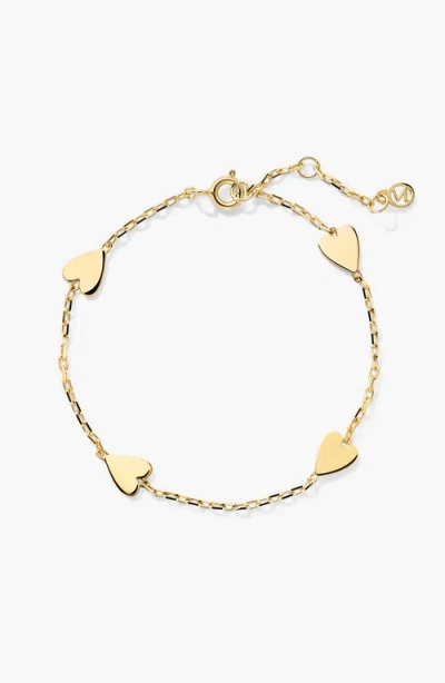 Mejuri Heart Station Bracelet In Vermeil