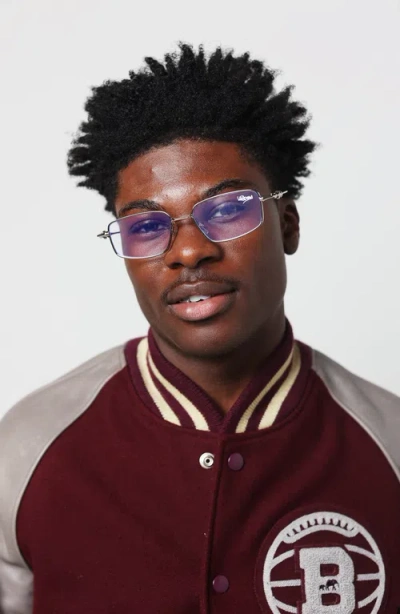 Wisdom Fashion House Silver Wire Frame 25 Glasses In Silver