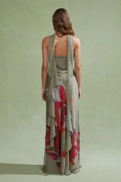 Amur Palma Bias Gown In Green