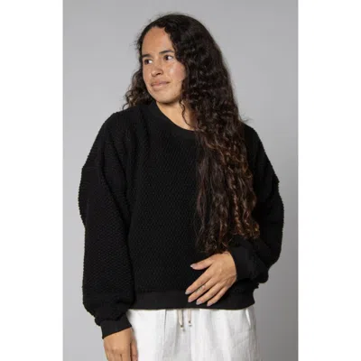 Leisure Lab Niseko Wool Crewneck In Black