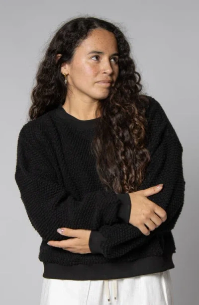 Leisure Lab Niseko Wool Crewneck In Black