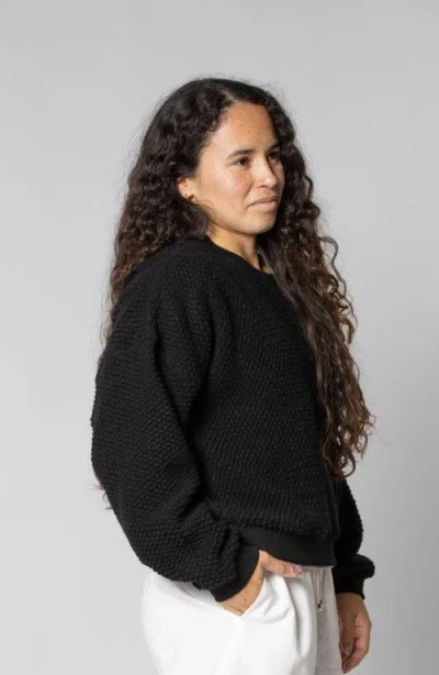 Leisure Lab Niseko Wool Crewneck In Black