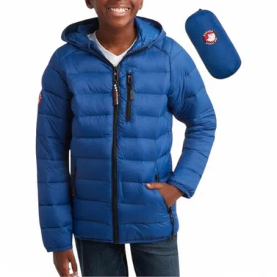 Canada Weather Gear Boys' Lightweight Packable Puffer Jacket In Blue