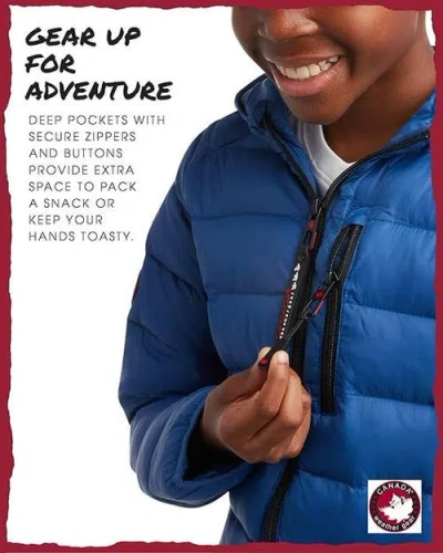 Canada Weather Gear Boys' Lightweight Packable Puffer Jacket In Blue