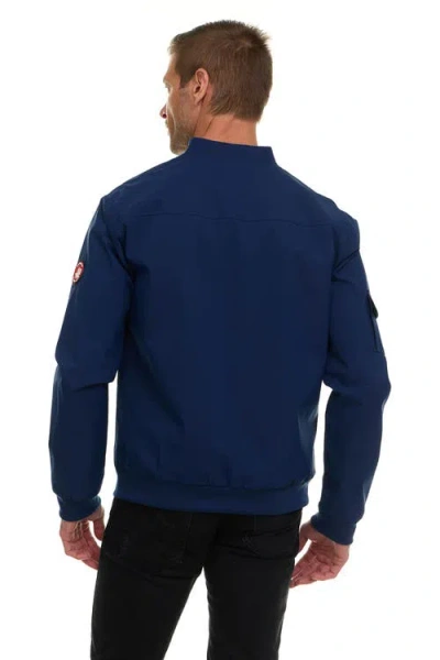 Canada Weather Gear Water Resistant Microfiber Bomber Jacket In Blue