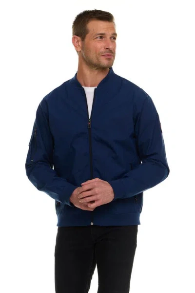 Canada Weather Gear Water Resistant Microfiber Bomber Jacket In Blue