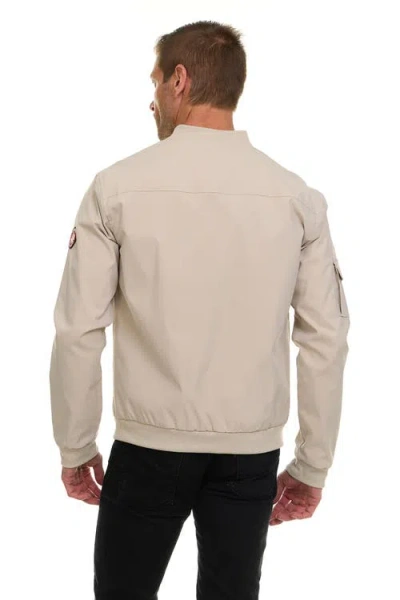 Canada Weather Gear Water Resistant Microfiber Bomber Jacket In Neutral