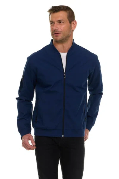 Canada Weather Gear Water Resistant Microfiber Bomber Jacket In Blue