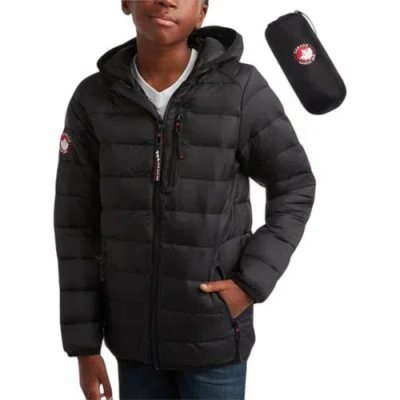 Canada Weather Gear Boys' Lightweight Packable Puffer Jacket In Black