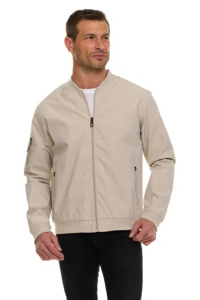 Canada Weather Gear Water Resistant Microfiber Bomber Jacket In Neutral