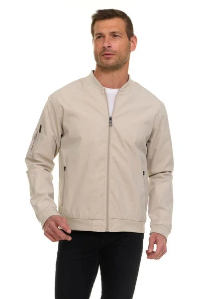 Canada Weather Gear Water Resistant Microfiber Bomber Jacket In Neutral
