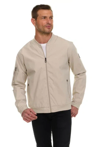 Canada Weather Gear Water Resistant Microfiber Bomber Jacket In Neutral