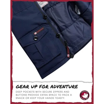 Canada Weather Gear Boys' Heavyweight Winter Ski Jacket In Blue