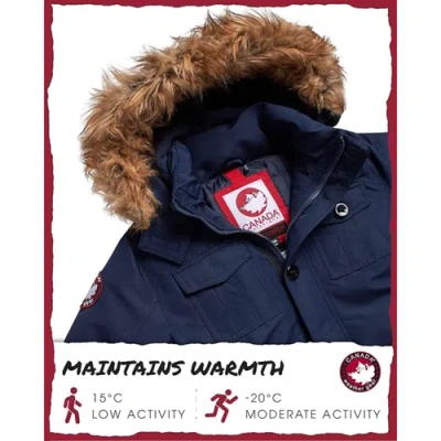 Canada Weather Gear Boys' Heavyweight Winter Ski Jacket In Blue