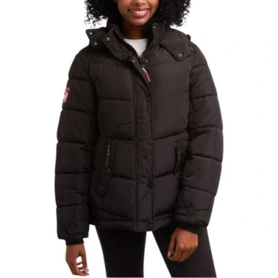 Canada Weather Gear Quilted Winter Jacket In Black