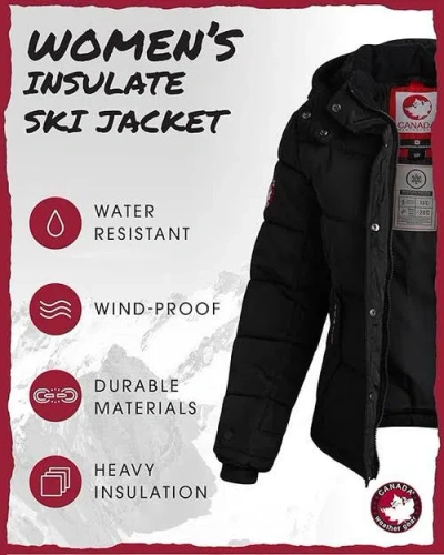 Canada Weather Gear Quilted Winter Jacket In Black