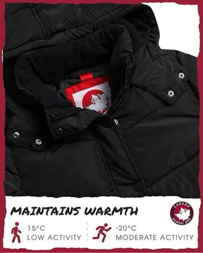 Canada Weather Gear Quilted Winter Jacket In Black