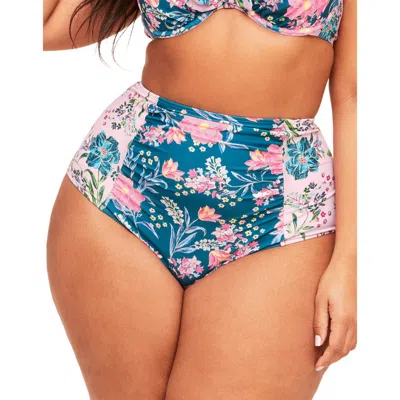 Adore Me Shelby Swimwear High Waist Bikini Bottom In Multi