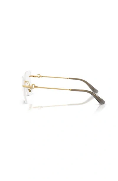 Dolce & Gabbana Dolce&gabbana 56mm Cat Eye Optical Glasses In Gold