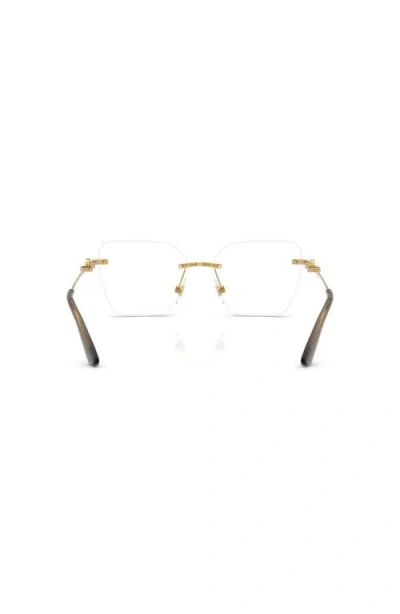 Dolce & Gabbana Dolce&gabbana 56mm Cat Eye Optical Glasses In Gold