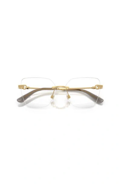 Dolce & Gabbana Dolce&gabbana 56mm Cat Eye Optical Glasses In Gold