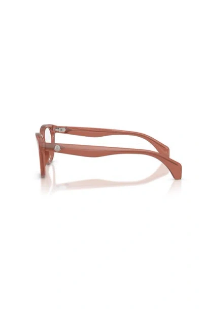 Moncler 50mm Rectangle Optical Glasses In Brown