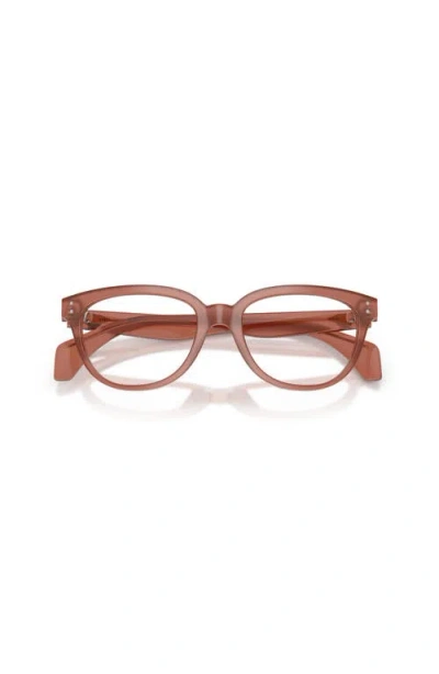 Moncler 50mm Rectangle Optical Glasses In Brown