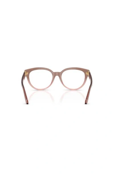 Versace 51mm Round Optical Glasses In Brown