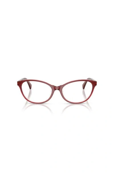 Ralph 55mm Oval Optical Glasses In Red