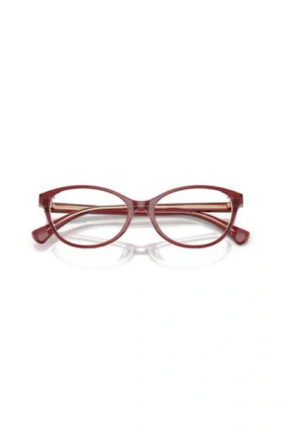 Ralph 55mm Oval Optical Glasses In Red