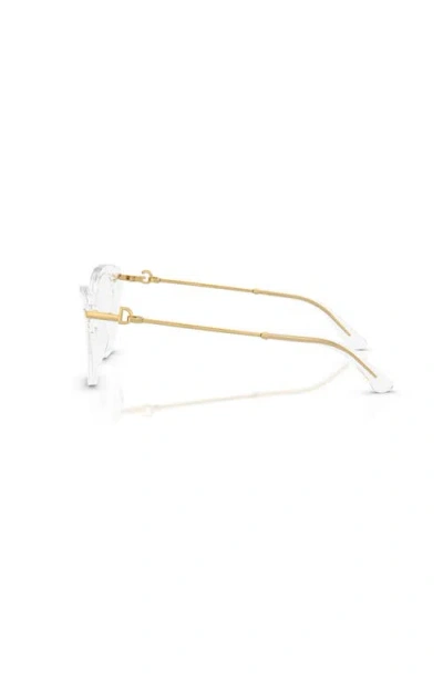 Dolce & Gabbana Dolce&gabbana 53mm Butterfly Optical Glasses In Gold