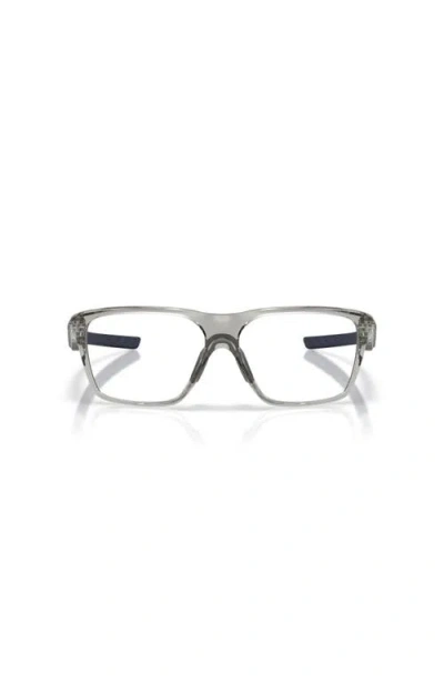 Oakley 56mm Rectangle Optical Glasses In Gray